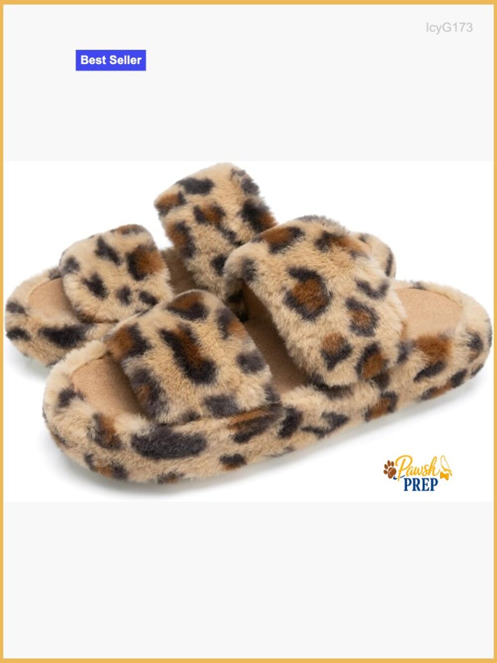 Women's Fuzzy Memory Foam Open Toe Two Band Slippers - Faux Fur & EVA Sole